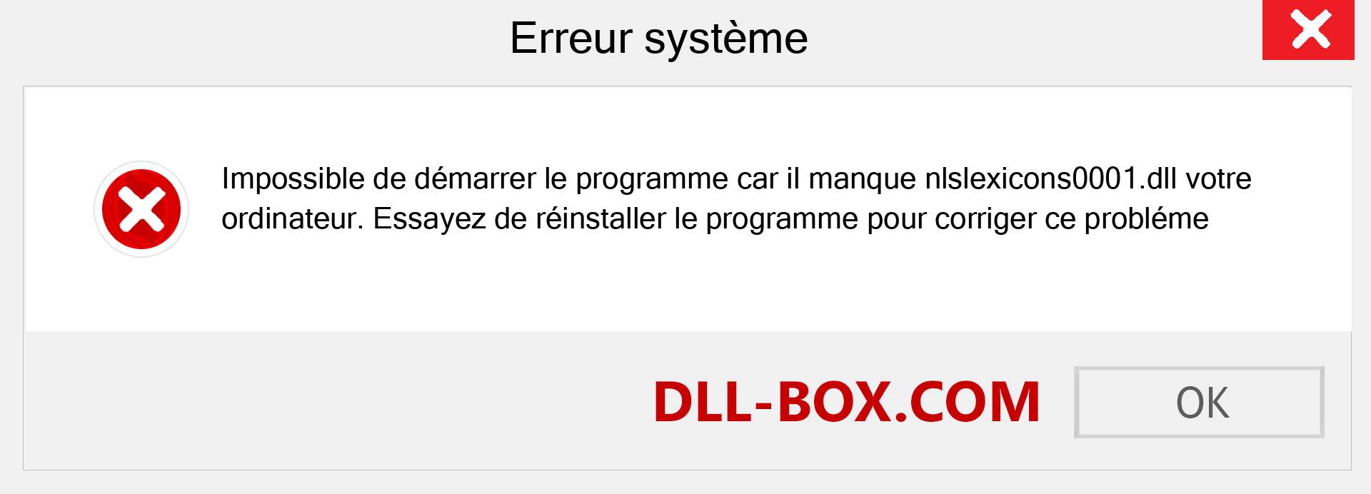 Le fichier nlslexicons0001.dll est manquant ?. Télécharger pour Windows 7, 8, 10 - Correction de l'erreur manquante nlslexicons0001 dll sur Windows, photos, images